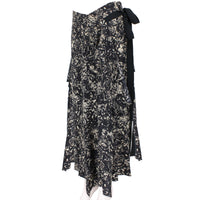 Raey midi wrap skirt in a luxurious silk patterned fabric