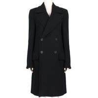 Ann Demeulermeester double breasted black coat