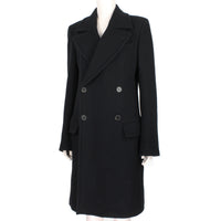 Ann Demeulermeester double breasted black coat