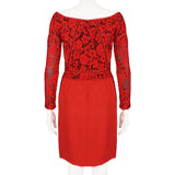 J. Mendel tailored fit dress in a lace panel construction
