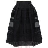 Temperley London skirt in black silk chiffon