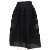 Temperley London skirt in black silk chiffon