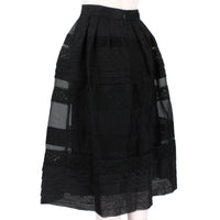 Temperley London skirt in black silk chiffon