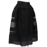 Temperley London skirt in black silk chiffon
