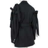 Simone Rocha double breasted fine wool jacket in black