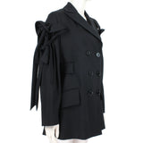 Simone Rocha double breasted fine wool jacket in black