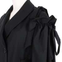 Simone Rocha double breasted fine wool jacket in black