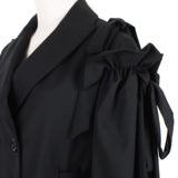Simone Rocha double breasted fine wool jacket in black