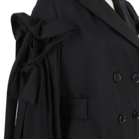 Simone Rocha double breasted fine wool jacket in black