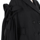 Simone Rocha double breasted fine wool jacket in black