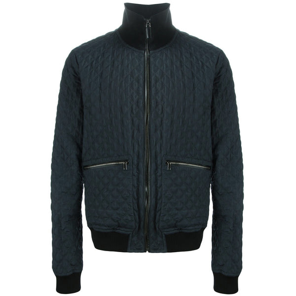 Dolce & Gabbana matelasse quilted jacket in a slate blue tone