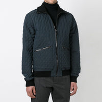 Dolce & Gabbana matelasse quilted jacket in a slate blue tone