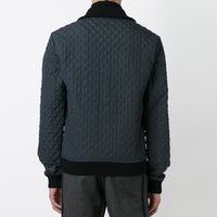Dolce & Gabbana matelasse quilted jacket in a slate blue tone