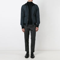 Dolce & Gabbana matelasse quilted jacket in a slate blue tone