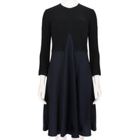 Stella McCartney colour block dress in black and midnight blue