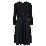 Stella McCartney colour block dress in black and midnight blue
