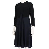 Stella McCartney colour block dress in black and midnight blue