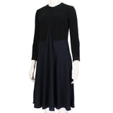Stella McCartney colour block dress in black and midnight blue