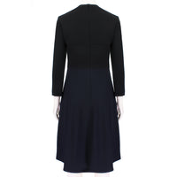 Stella McCartney colour block dress in black and midnight blue