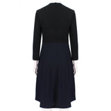 Stella McCartney colour block dress in black and midnight blue
