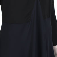 Stella McCartney colour block dress in black and midnight blue