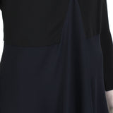 Stella McCartney colour block dress in black and midnight blue