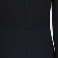 Stella McCartney colour block dress in black and midnight blue