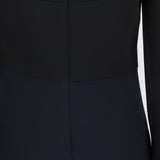 Stella McCartney colour block dress in black and midnight blue