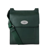 Mulberry grained leather crossbody Antony bag in green&nbsp;