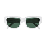 Alexander McQueen rectangular sunglasses in a white frame