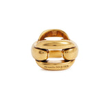 Alexander McQueen gold tone peak chain ring