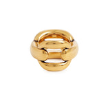 Alexander McQueen gold tone peak chain ring