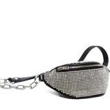 Alexander Wang rhinestone crossbody bag in black and silver