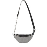 Alexander Wang rhinestone crossbody bag in black and silver