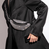 Alexander Wang rhinestone crossbody bag in black and silver