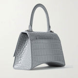 Balenciaga Hourglass Small Croc-Effect Leather Tote