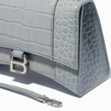 Balenciaga Hourglass Small Croc-Effect Leather Tote