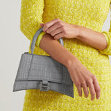 Balenciaga Hourglass Small Croc-Effect Leather Tote