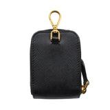 Prada Saffiano leather mini pouch in black