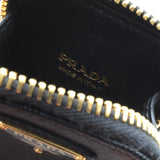 Prada Saffiano leather mini pouch in black