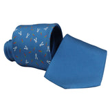 Hermes luxurious silk tie in a rabbit and carrot pattern