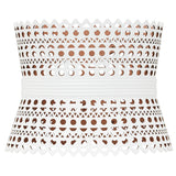 Alaia Vienne corset belt in white signature perforated leather