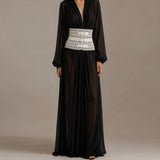 Alaia Vienne corset belt in white signature perforated leather