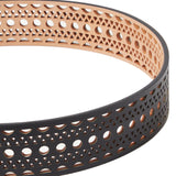 Alaia Vienne black belt in signature perforated leather