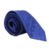 Paul Smith narrow silk tie in a monochrome floral jacquard pattern