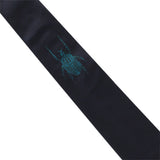 Paul Smith narrow silk tie in a single jacquard beetle pattern