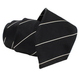 Paul Smith black and white striped tie in silk