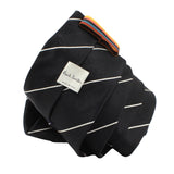 Paul Smith black and white striped tie in silk