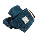 Paul Smith narrow silk tie in a monochrome floral jacquard pattern