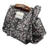 Paul Smith tie in a shimmering onyx grey and silver abstract pattern